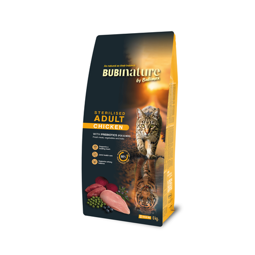 CROQUETTES CHAT STÉRILISÉ BUBI NATURE BUBIMEX® - POULET - 6KG