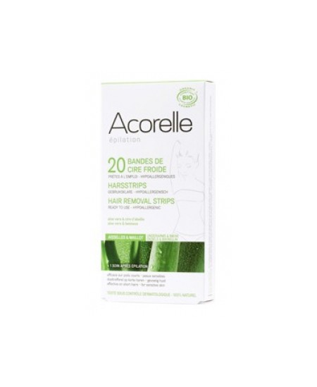 Acorelle - Bandes de cire froide Aisselles et Maillot - 20 bandes