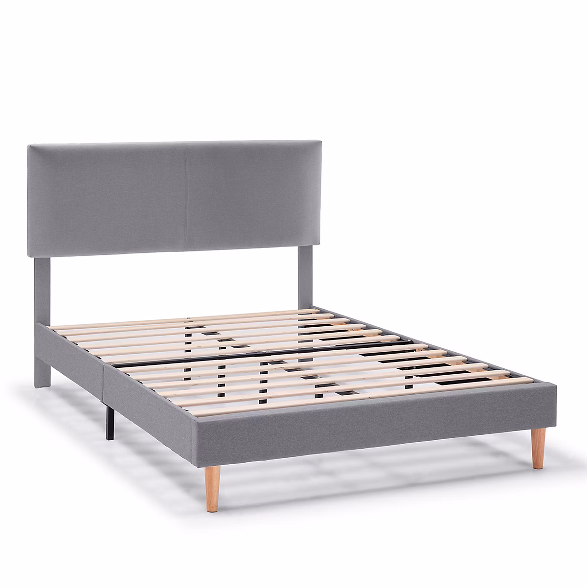 Cadre de lit rembourré Lauren 30 cm – 90 × 190 cm | Gris foncé