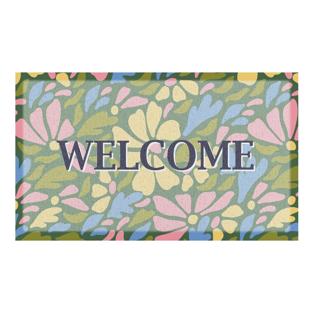 Paillasson Welcome Pastel Fleurs (70 x 40 cm)