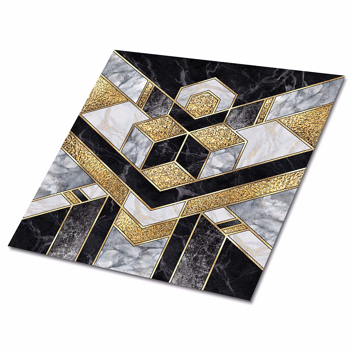 Carreaux vinyle Tulup 30 × 30 cm Illusion géométrique 9 pcs