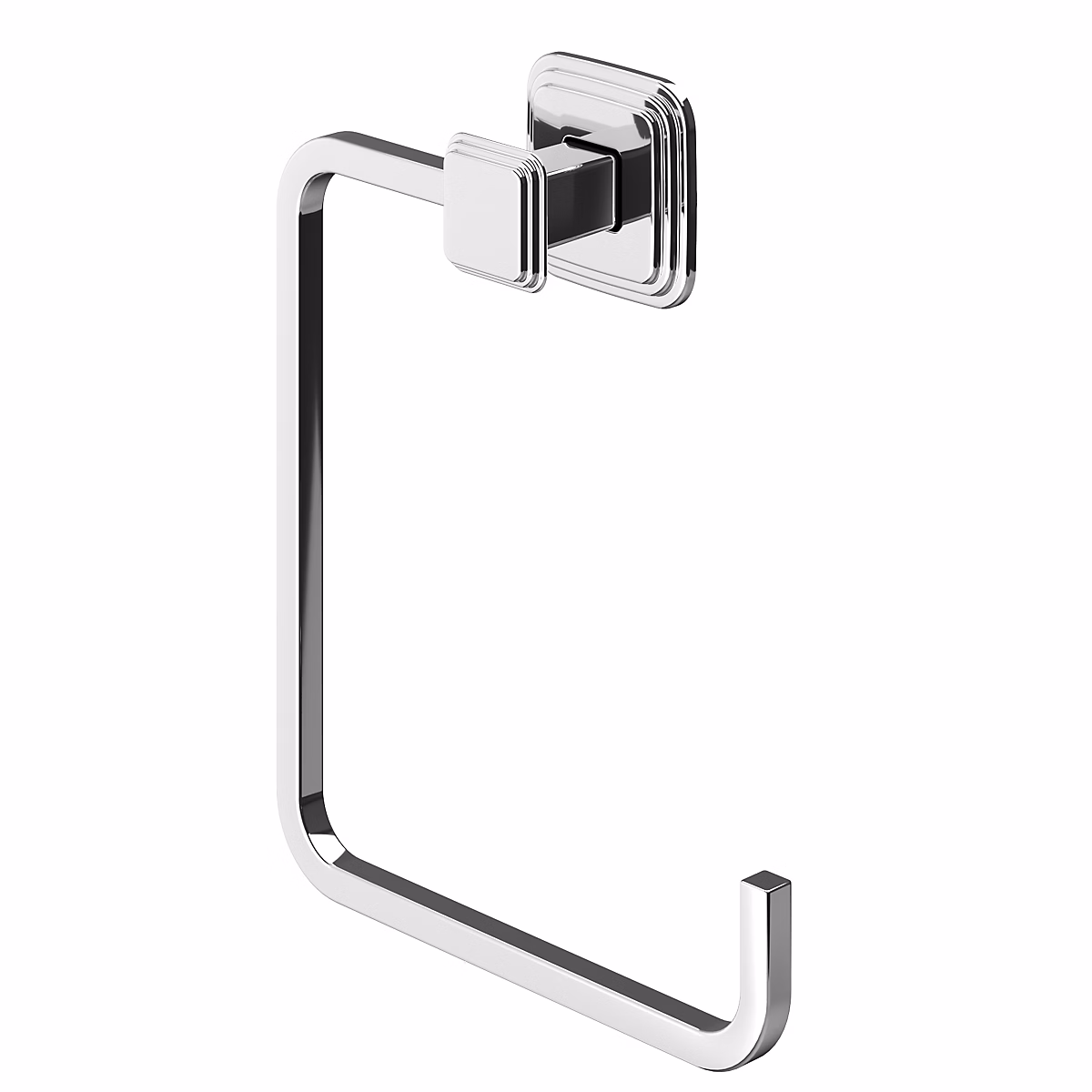 Anneau porte – serviettes mural en acier inoxydable chromé Teesta GoodHome