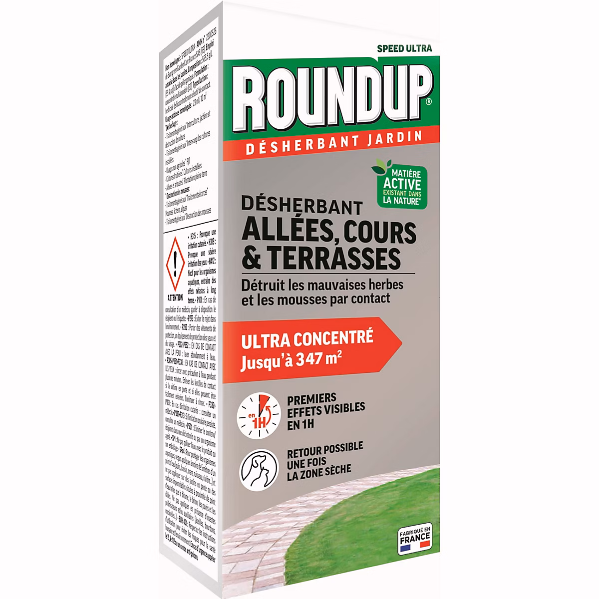 Désherbant Roundup Speed ultra pour cours – allées et terrasses 800ml