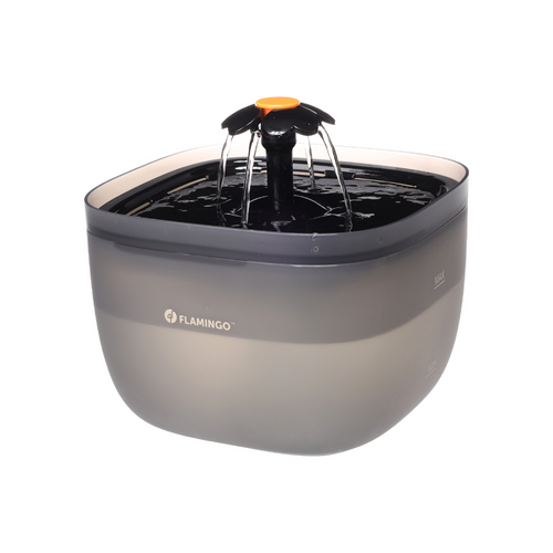 FONTAINE À EAU POUR CHAT 'FLOWIE' FLAMINGO® - NOIR - 2L