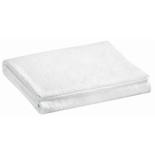 L’allié de vos extérieurs：Serviette de toilette Vivaraise Bora coloris blanc - 100 x 50 cm
