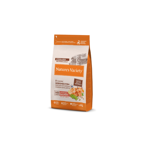 CROQUETTES CHAT NATURE'S VARIETY® NO GRAIN STERILIZED SAUMON NORVÉGIEN - 1.25KG