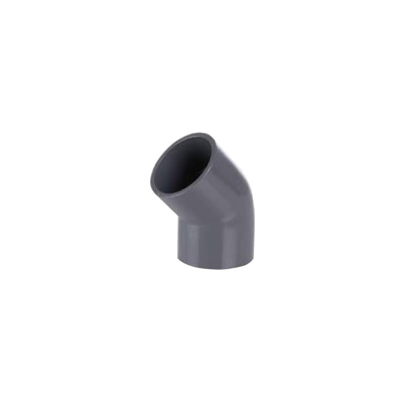 Coude à 45 PVC-U pour piscine et bassin - Ø50/110mm