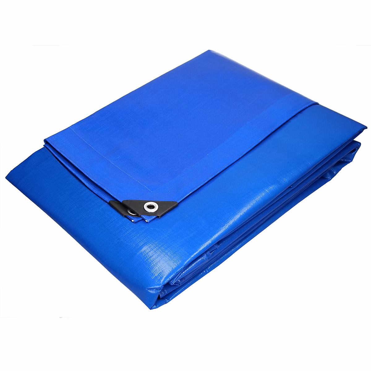 Bâche de couverture étanche protection en PE avec oeillets 6 × 8 m 260 g/m² bleu