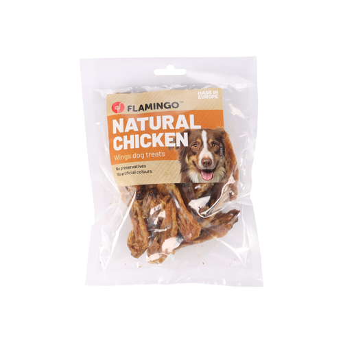 FRIANDISE POUR CHIEN FLAMINGO® - AILES DE POULET NATURELLES - 100G