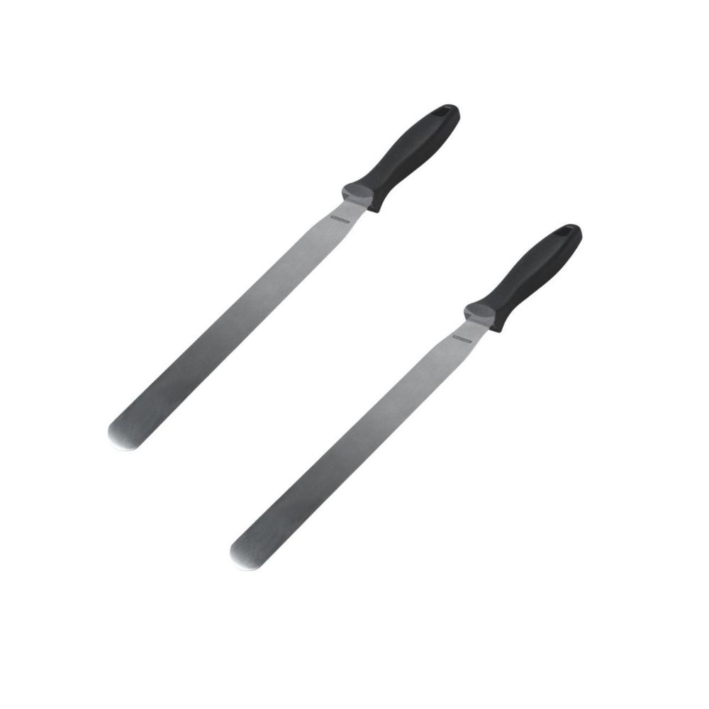 FM PROFESSIONAL Ensemble de 2 spatules à crêpes inox 25,9 cm fm professional pâtisserie