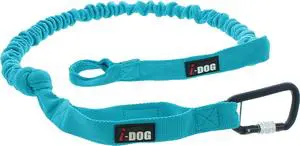Extérieur solution：Longe de traction pour chien puissant coloris bleu I-Dog Cani-Bike Opale - 240 cm