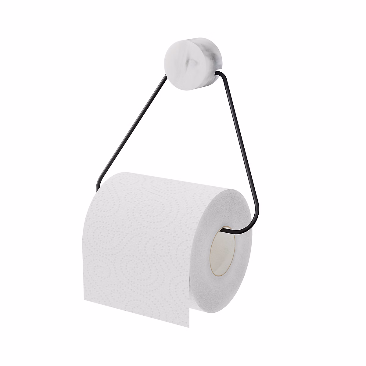 Accessoire WC – Dérouleur papier toilette Elland Noir & Marbre GoodHome