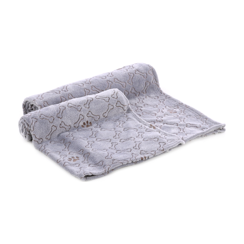 COUVERTURE POUR CHAT 'MARVA' FLAMINGO® - RECTANGLE GRIS - 100X150CM