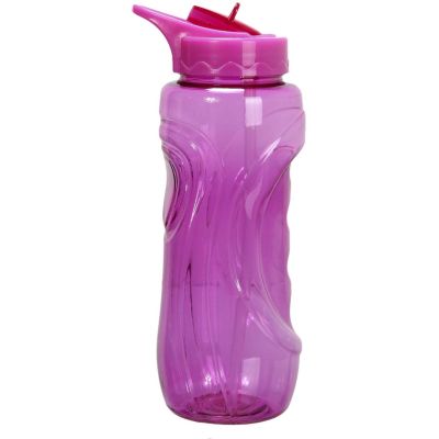 Gourde de sport bouchon avec paille 900 ml (Fuschia)