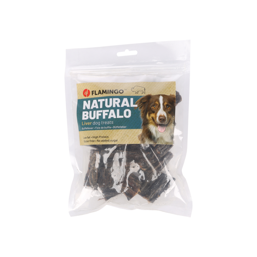 FRIANDISE POUR CHIEN FLAMINGO® - FOIE DE BUFFLE EN CUBES - 200G