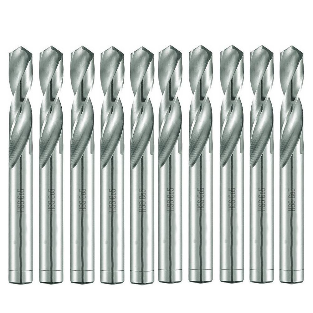 10 Forets Hélicoïdaux HSS Co Extra Court DIN 1897 PZ – Inox, Aciers 130 D. 8.2 x Lt. 79 x Lu. 37 x Q. 8.2 mm x Z2, Diamwood