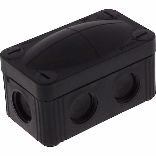 Boîte de dérivation COMBI 206/5 BK 85 × 49 × 51 mm noir – bornes 32 A | IP66/IP67