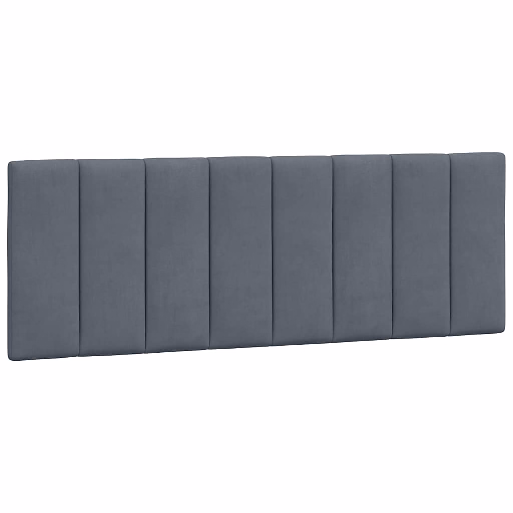 Lit, literie et linge de lit – Coussin de tête de lit Hanko gris foncé 120 cm velours vidaXL