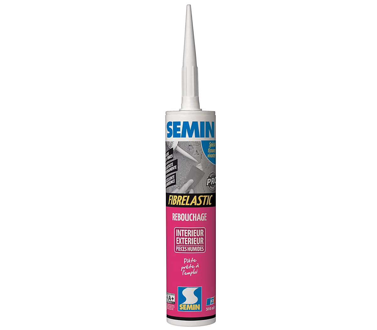 Enduit de Rebouchage Fibrelastic Semin – Fissures Vivantes | Cartouche de 310 ml