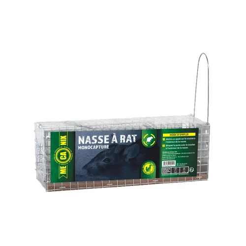 Essentiel nature：Nasse à rat métallique Protecta Mecanix - 28 x 10 x 10 cm