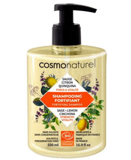 Cosmo Naturel Shampooing Fortifiant Quinquina Sauge Citron 500ml