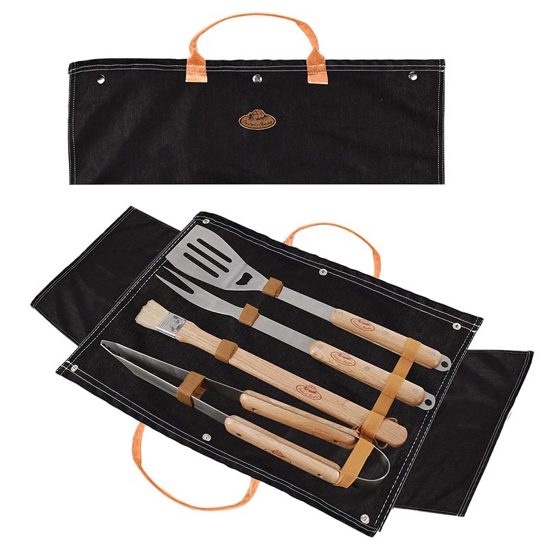 Set outils barbecue avec sac de rangement jean