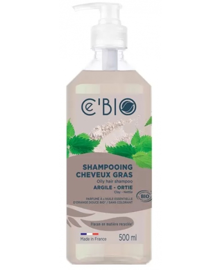 C'BIO - Shampooing cheveux gras Argile Ortie 500 ml