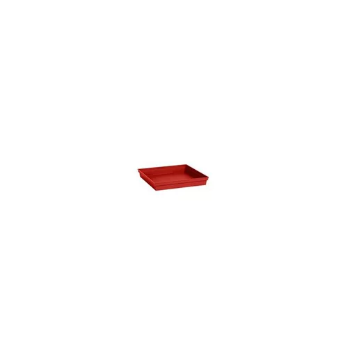 Pour aménager le jardin：Soucoupe Toscane carrée coloris rouge rubis 40 x 40 x 5,9 cm