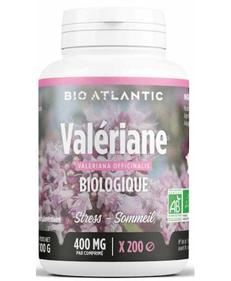 Bio Atlantic Valériane bio 400mg 200 comprimés
