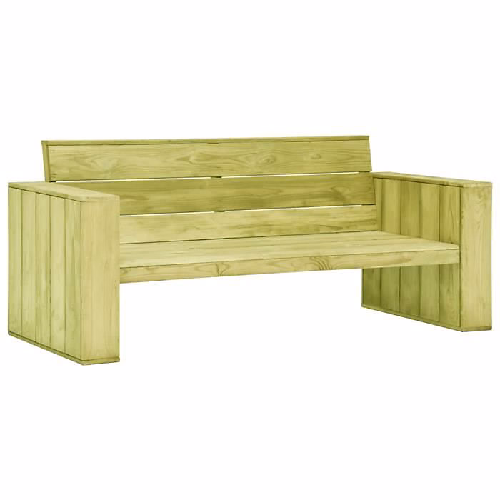Banc de jardin – VIDAXL | 179 cm | Bois de pin imprégné | 3 personnes | Style naturel