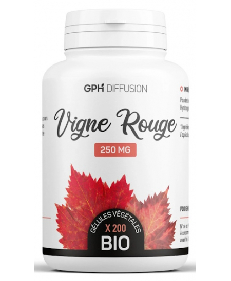 Vigne Rouge Bio 250 mg 200 gélules végétales GPH Diffusion