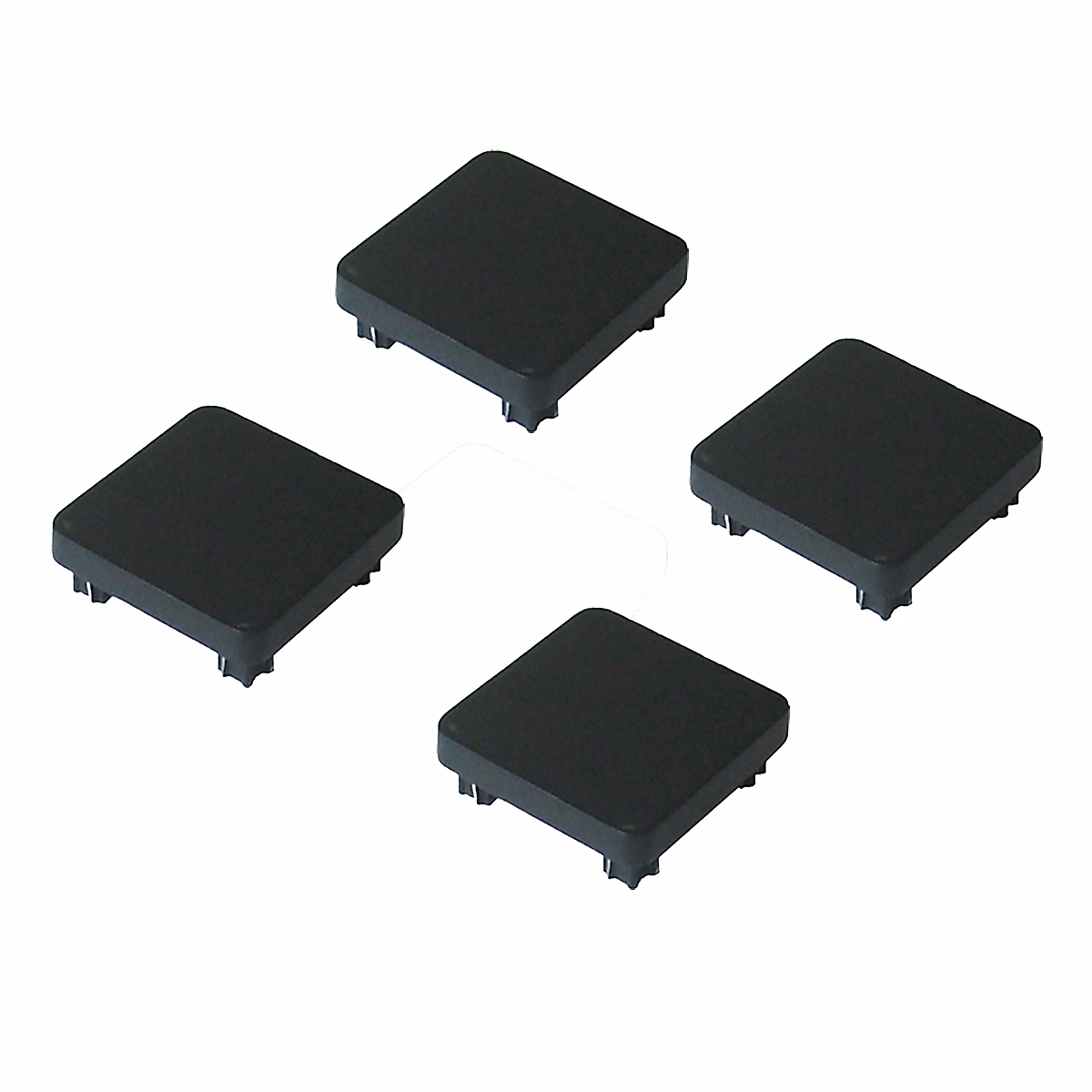 Chapeau GoodHome Neva anthracite 7 – 5 x 7, 5 cm (Lot de 4)