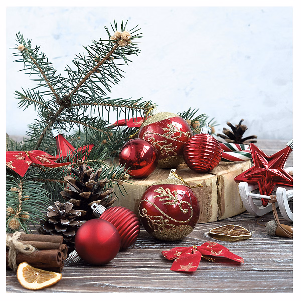 20 serviettes en papier 33 × 33 cm Christmas holiday