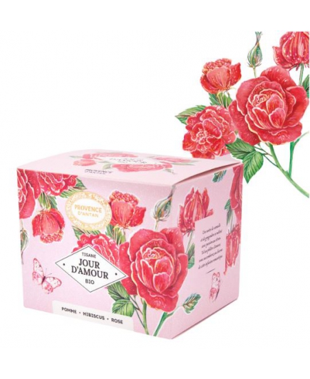 Provence d'Antan Tisane Jour D'amour bio 20 sachets 40g recharge carton