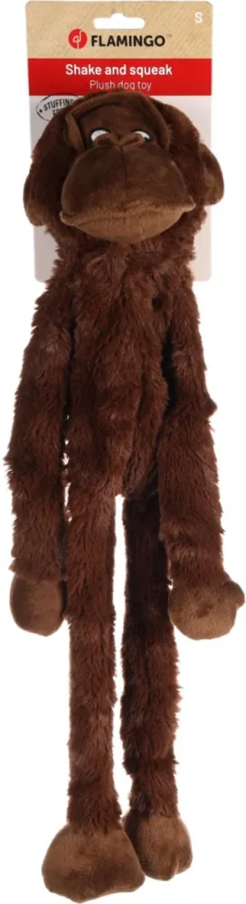 Jardin & extérieur：Jouet pour chien coloris marron peluche singe Flamingo Madina - Taille S 17 x 12 x 57 cm