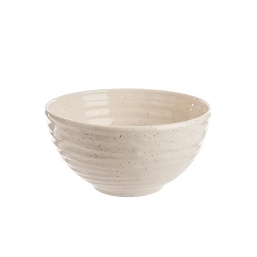 Essentiel extérieur:Saladier Vague coloris blanc en faïence - Ø 18 cm