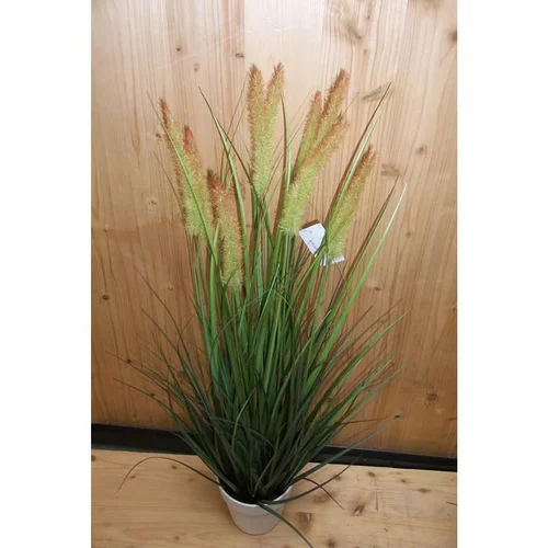Le bon choix pour le jardin:Roseaux artificiels en pot blanc H 100 cm x Ø 30 cm