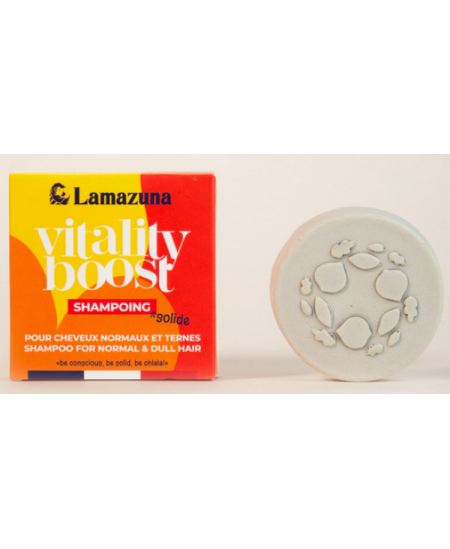 Lamazuna - Shampoing solide Cheveux normaux à l'argile blanche et verte 70ml