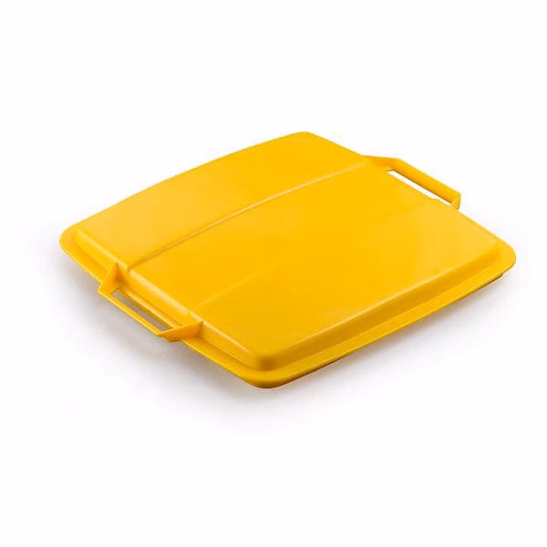 Couvercle pour poubelle carrée Durabin 90 litres – Jaune
