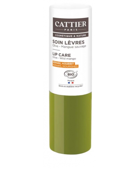 Cattier - Baume à lèvres réparateur et ultra nourrissant Olive Mangue - 4 gr