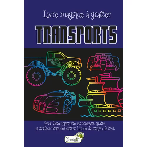 La solution pour votre jardin：Transports – livre magique à gratter aux éditions Grenouille
