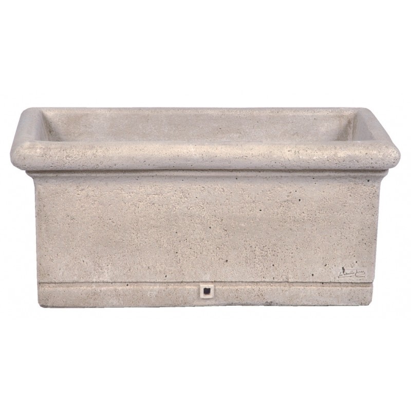 Jardinière Rectangulaire Lisse en pierre ancienne