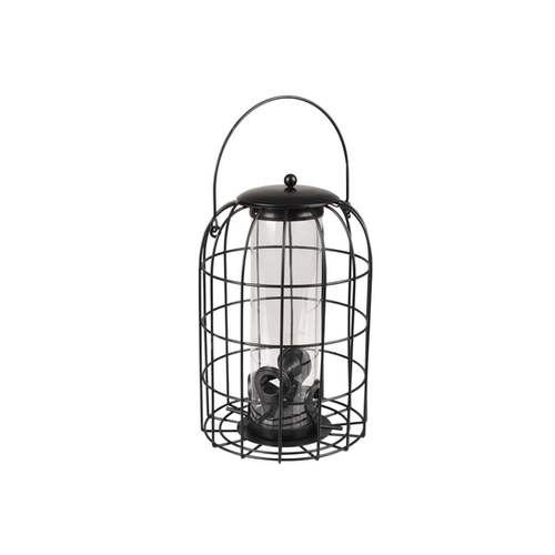 MANGEOIRE SILO POUR OISEAUX 'ELMA' FLAMINGO® - NOIR - 17,5x17,5x27CM