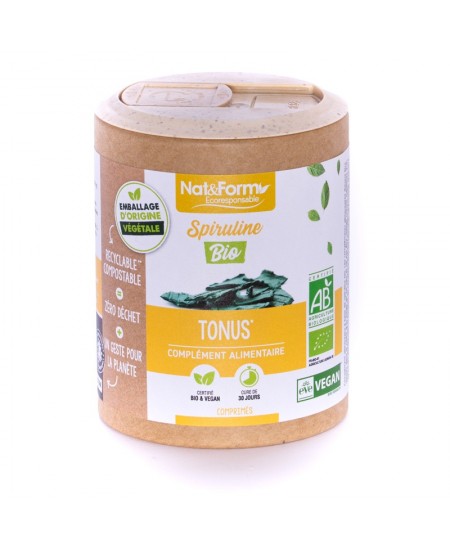 Nat et Form Spiruline Bio 200 comprimés