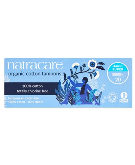NatraCare 20 tampons hygiéniques Super sans applicateur