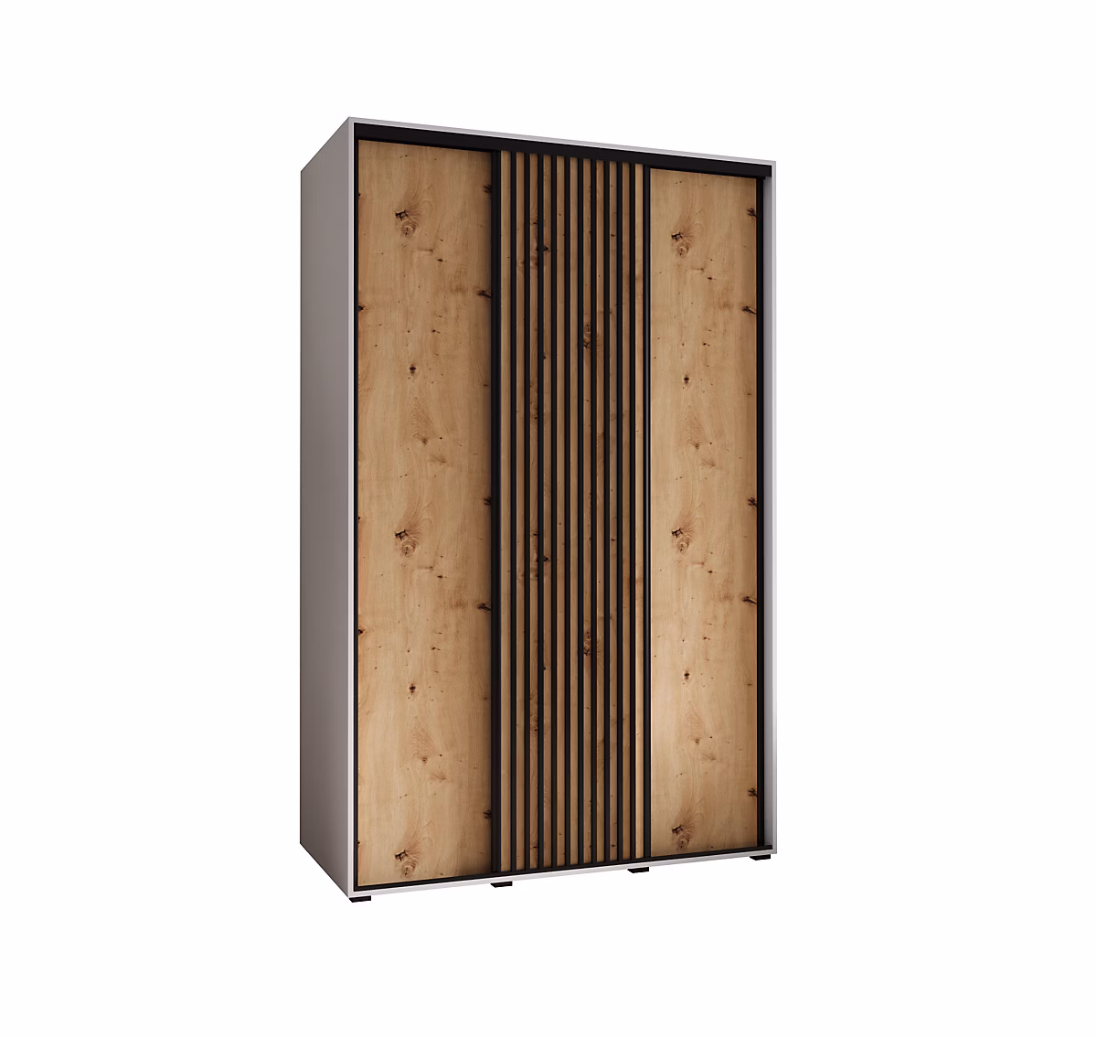Armoire Sapporo 1 a portes coulissantes H. 205 – 2 x L. 160 x P. 45 3 portes
