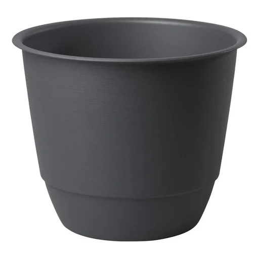 Pratique dehors：Pot en matière recyclée coloris anthracite Poetic Joy 50 - Ø 48,8 x H 40,6 cm