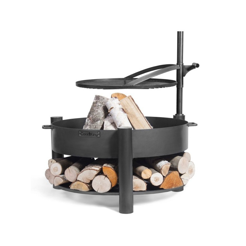Brasero de jardin avec grille MONTANA X - Bol acier 60 cm