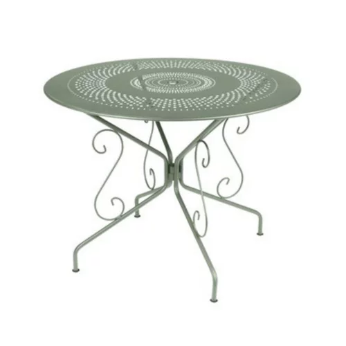 Jardin pratique:Table ronde en acier coloris cactus Montmartre Fermob - Ø 96 x 74 cm