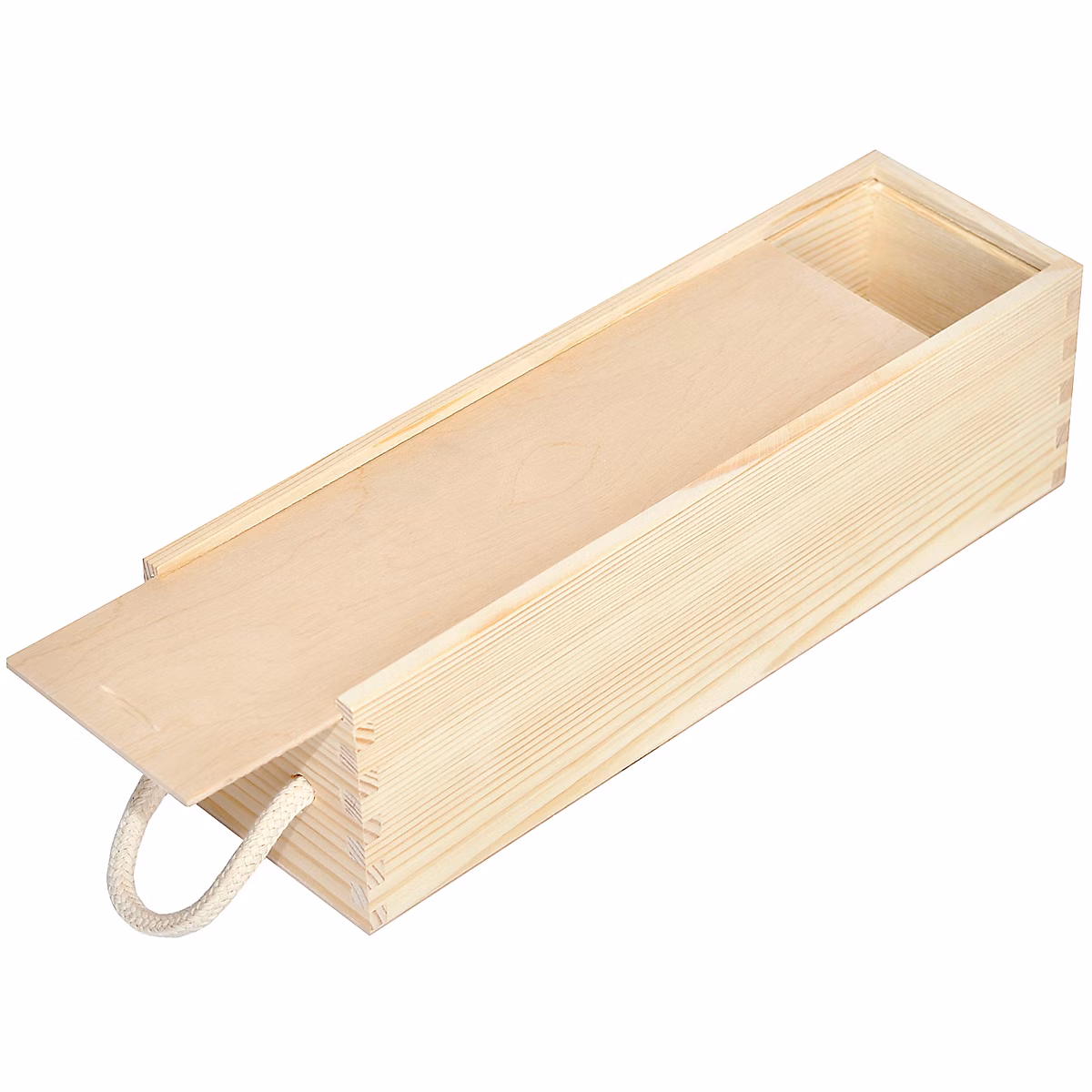 Creative Deco Boîte Caisse à Vin en Bois Naturel 36 x 11 x 9 | 8 cm – Cadeau Vin Mariage – 1 Bouteille – Coffret Vin – Boite Cadeau